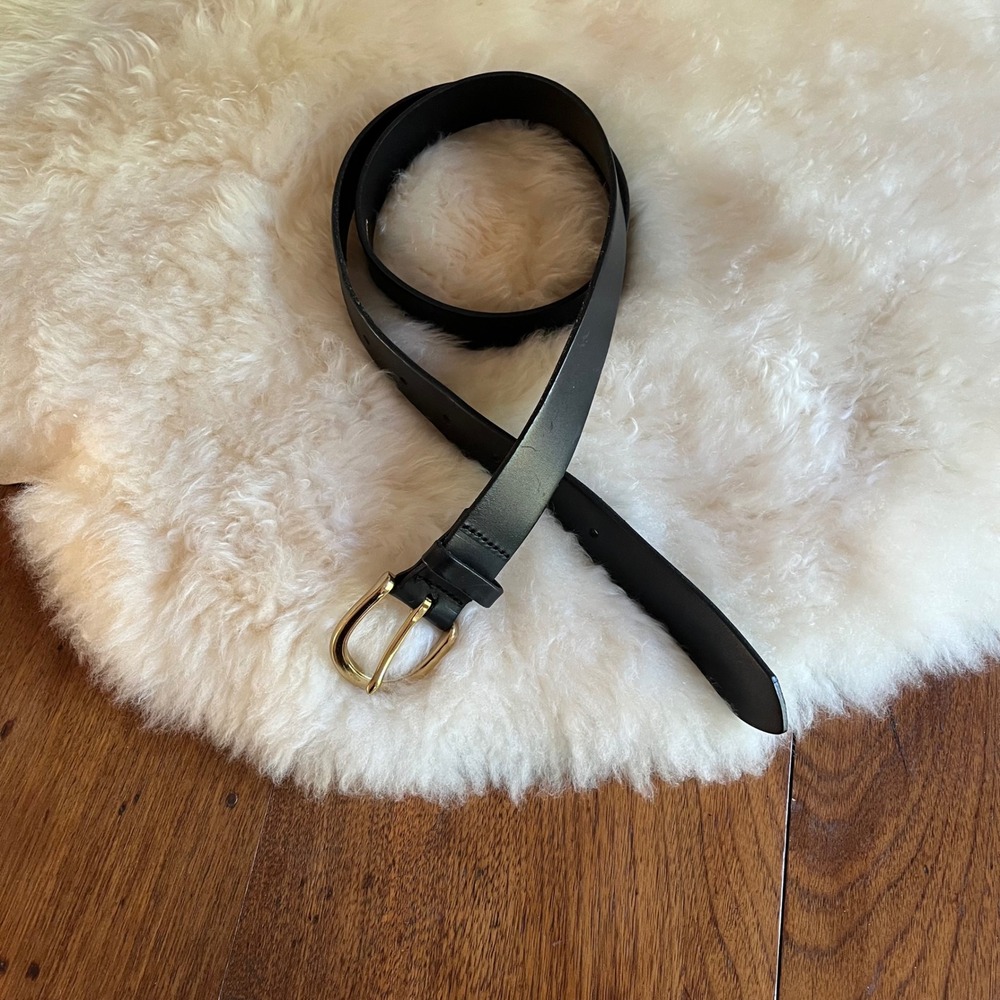 J. Crew Leather Belt Medium Black